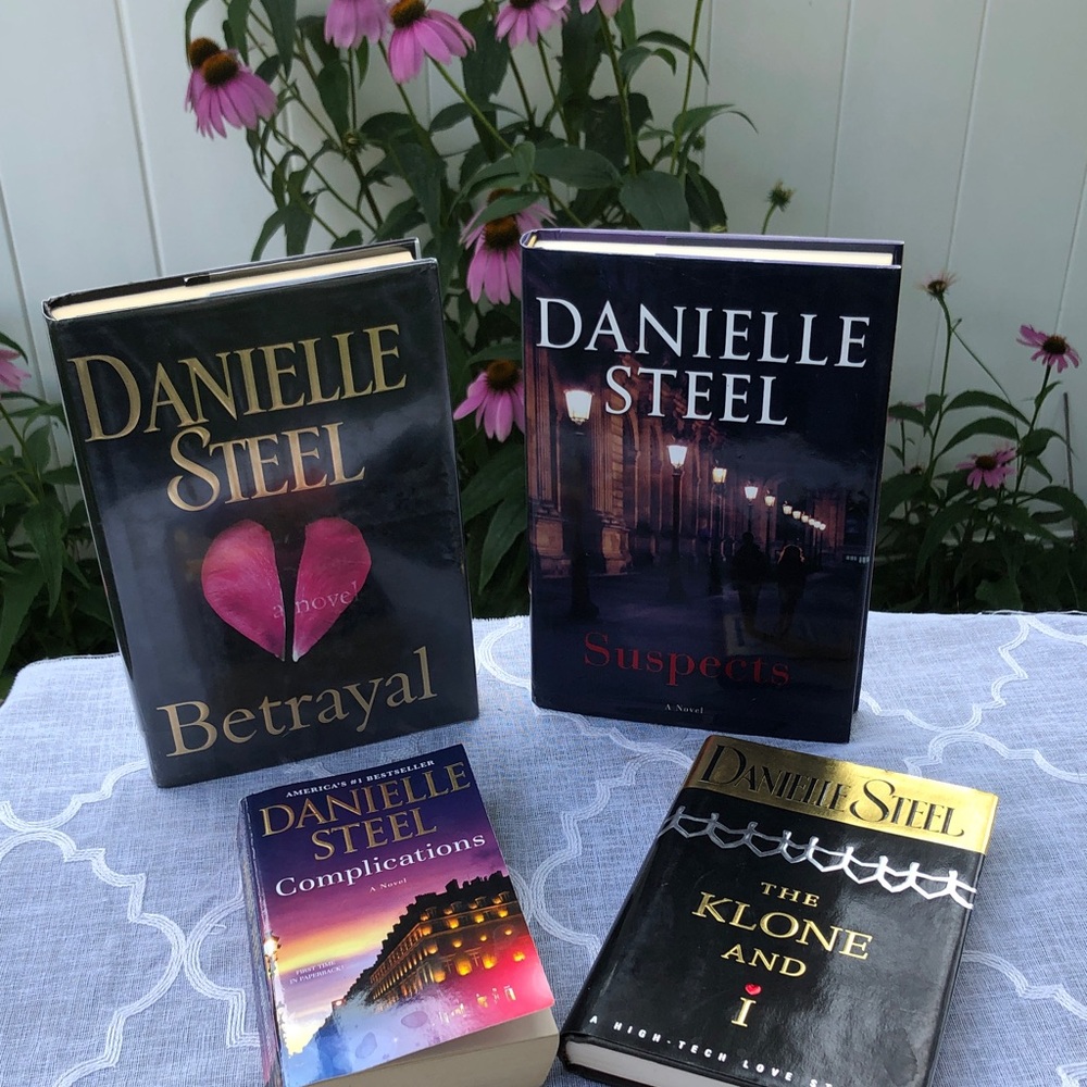 DANIELLE STEEL lot of 4 books novels- Betrayal, Complications, Suspects, + 1